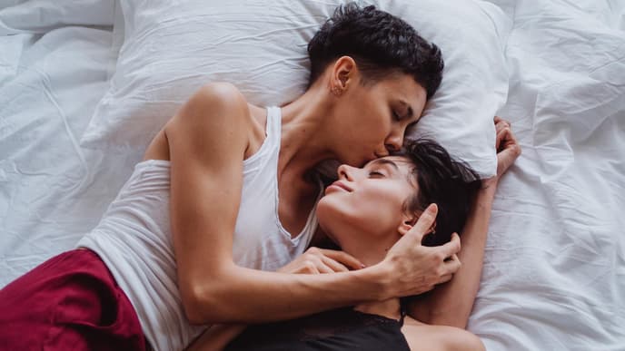 Pärchen im Bett