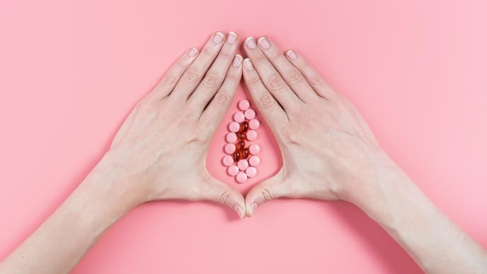 Vulva aus Perlen