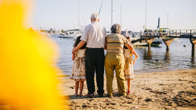 Familie am Strand