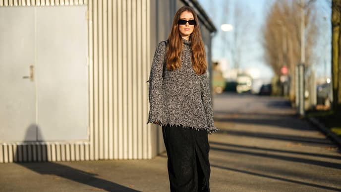 Frau in Pullover