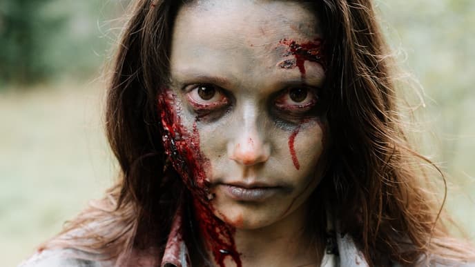 Zombie Make-up an Halloween