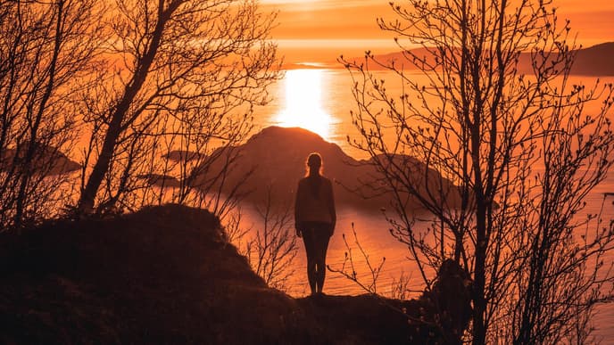 Sonnenuntergang Frau