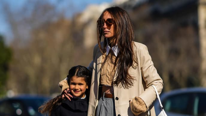 Mutter und Tochter Streetstyle