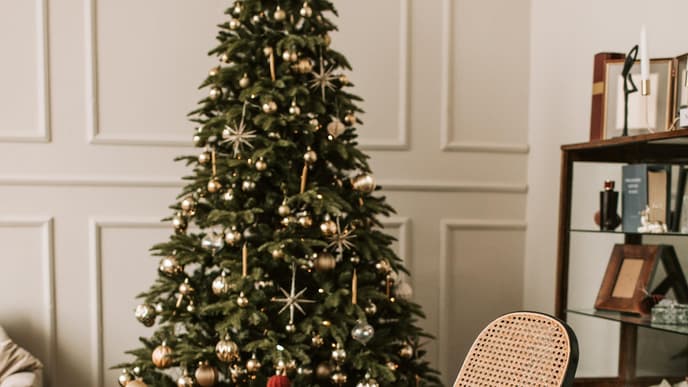 geschmückter Tannenbaum 