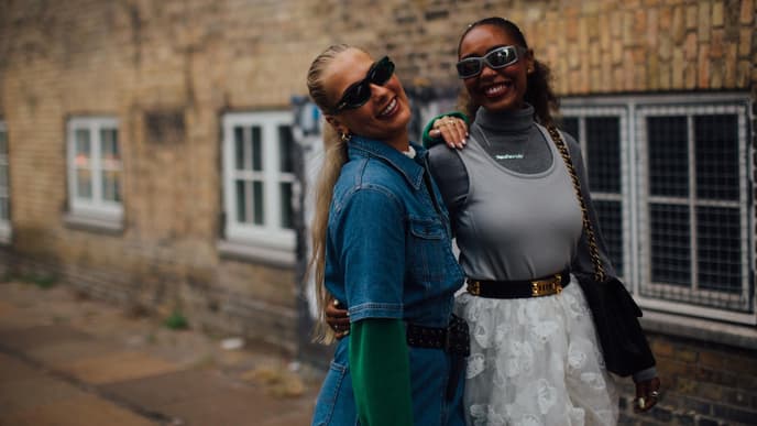 2 Frauen auf der Kopenhagen Fashionweek