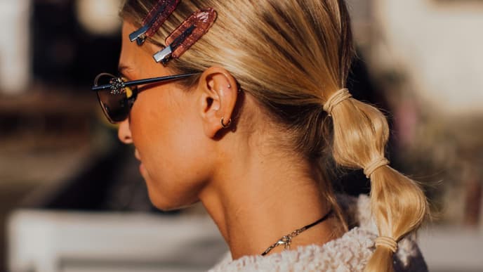 Blonder Zopf