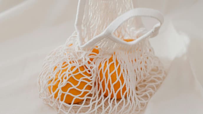 Orangen im Obstbeutel