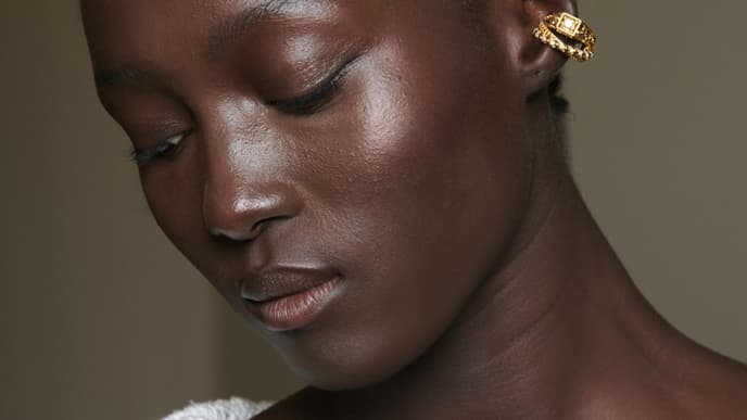 Model mit toller Haut