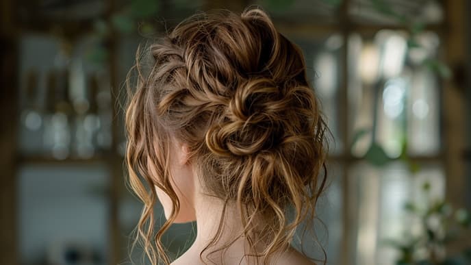 Braut mit romantischer Locken-Frisur