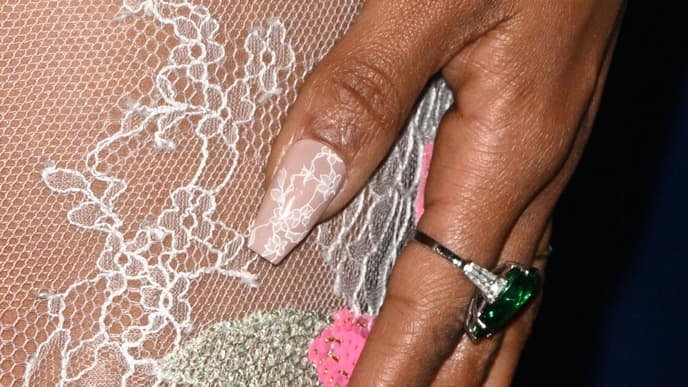 Lace French Nails