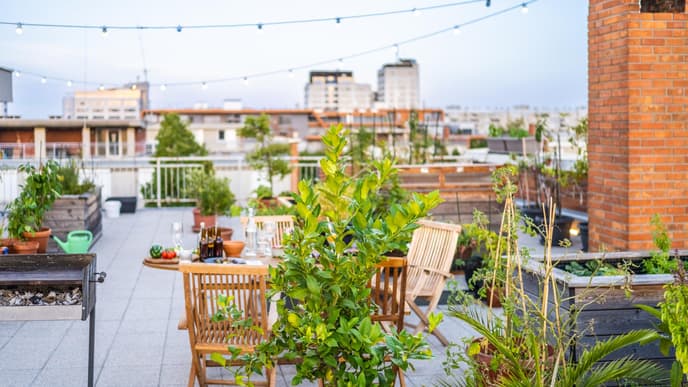 Eine Outdoor-Party