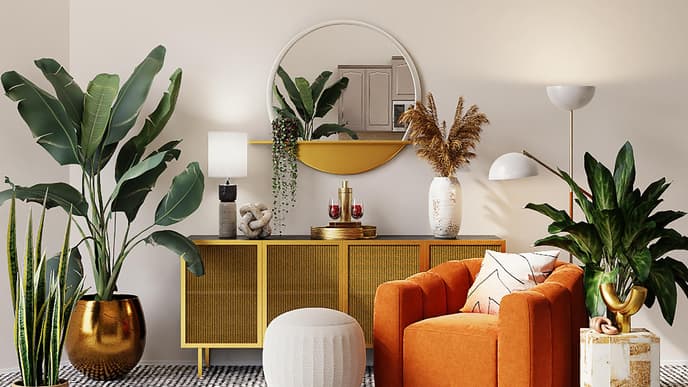 Stylisches Sideboard im Wohnzimmer
