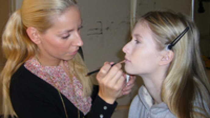 Models backstage beim Shooting