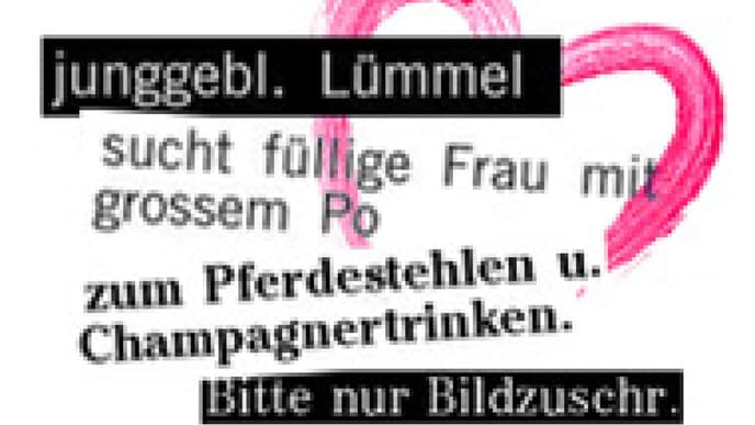 Schräge Kontaktanzeigen