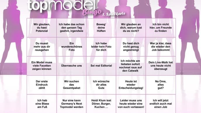 Germanys next topmodel bingo