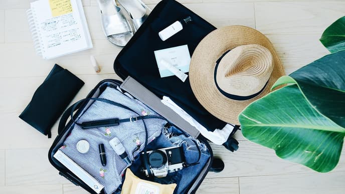 Koffer packen für Reise 