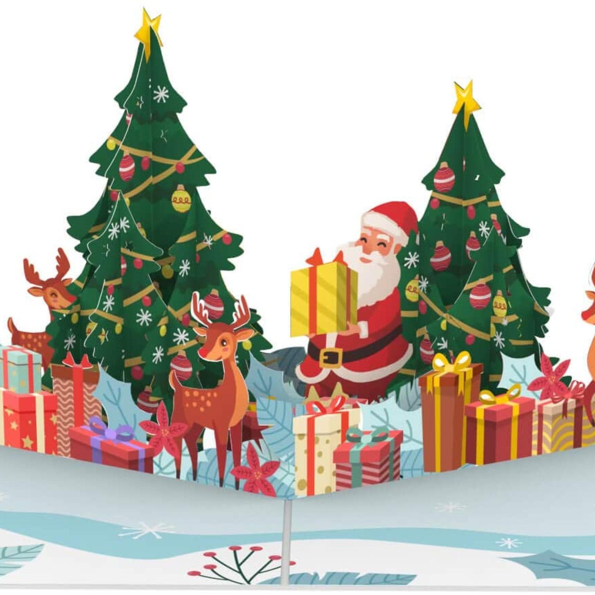 Weihnachtskarte Pop-up 3D