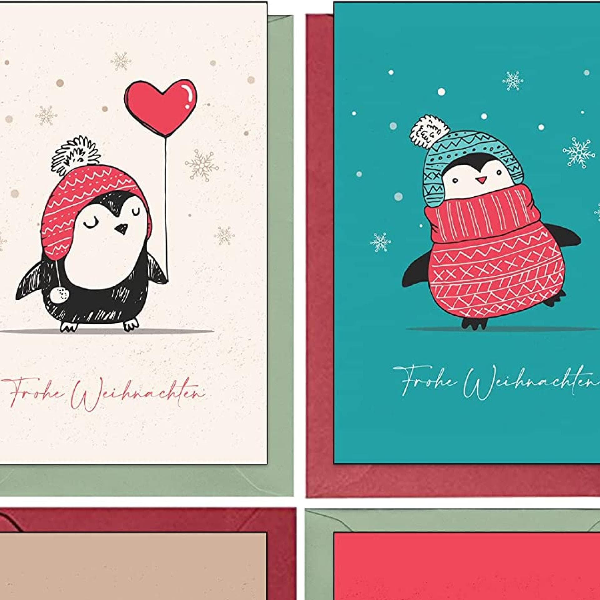Weihnachtskarte Pinguin