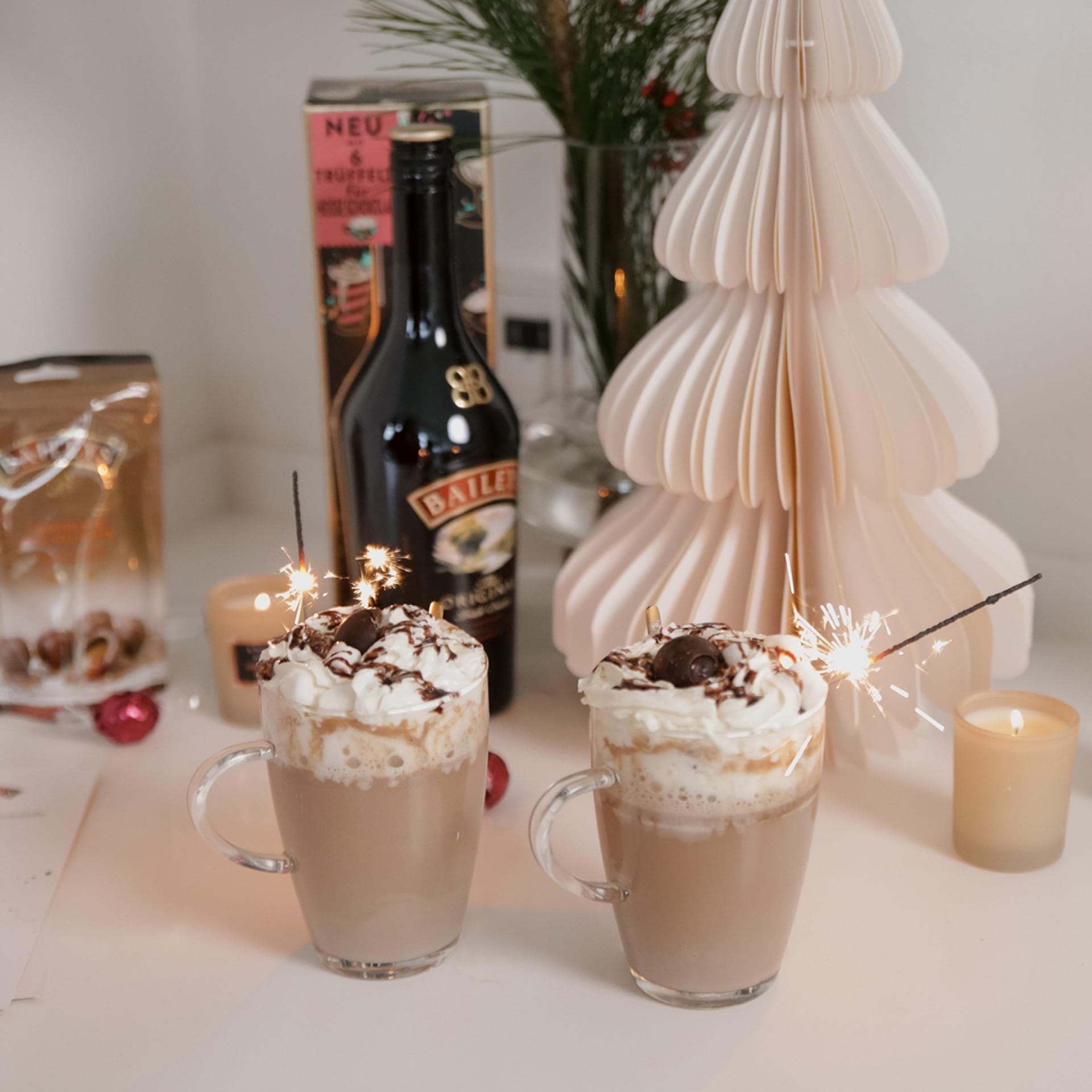 Baileys Hot Chocolate Sparklers