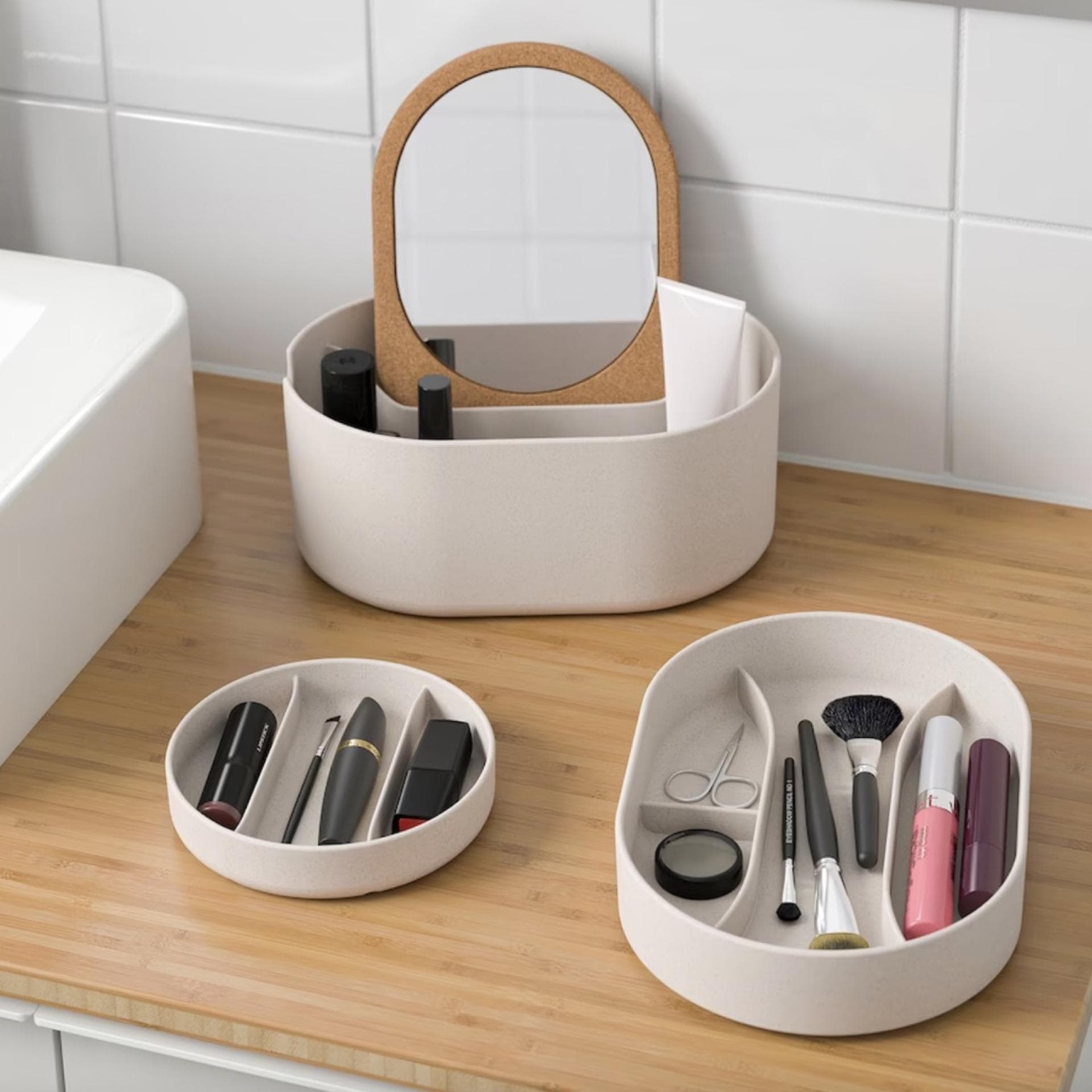SAXBORGA Kasten mit Spiegeldeckel, Kunststoff Kork 2