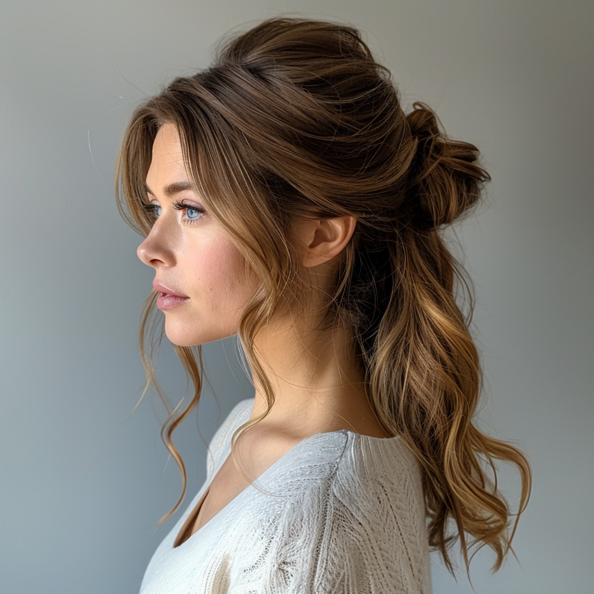 Brautfrisur schulterlange Haare