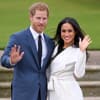 Prinz Harry Meghan Markle winken in die Kamera