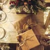 Weihnachtsgeschenke braunes Papier
