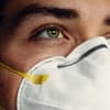 Gesicht mit FFP2 Maske