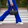 Blaue Palazzo-Hose
