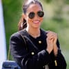 Meghan Markle trägt schwarze Bouclé-Jacke 