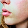 Gesicht und Lippen einer Frau