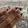 Schwarze French Nails