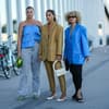 Drei Frauen auf der Fashion Week