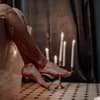 Füße im Badezimmer