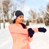 Fru macht Sport im Winter