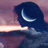Frau und Mond