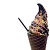 Schwarze Eiscreme
