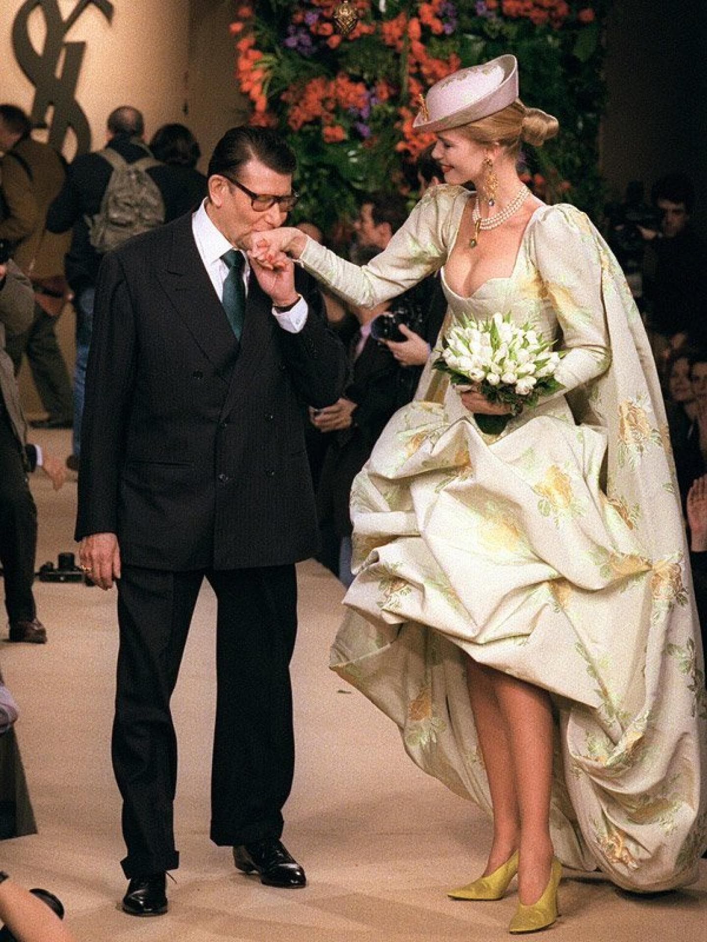 Claudia Schiffer und Ives Saint-Laurent Claudia Schiffer und Ives Saint-Laurent