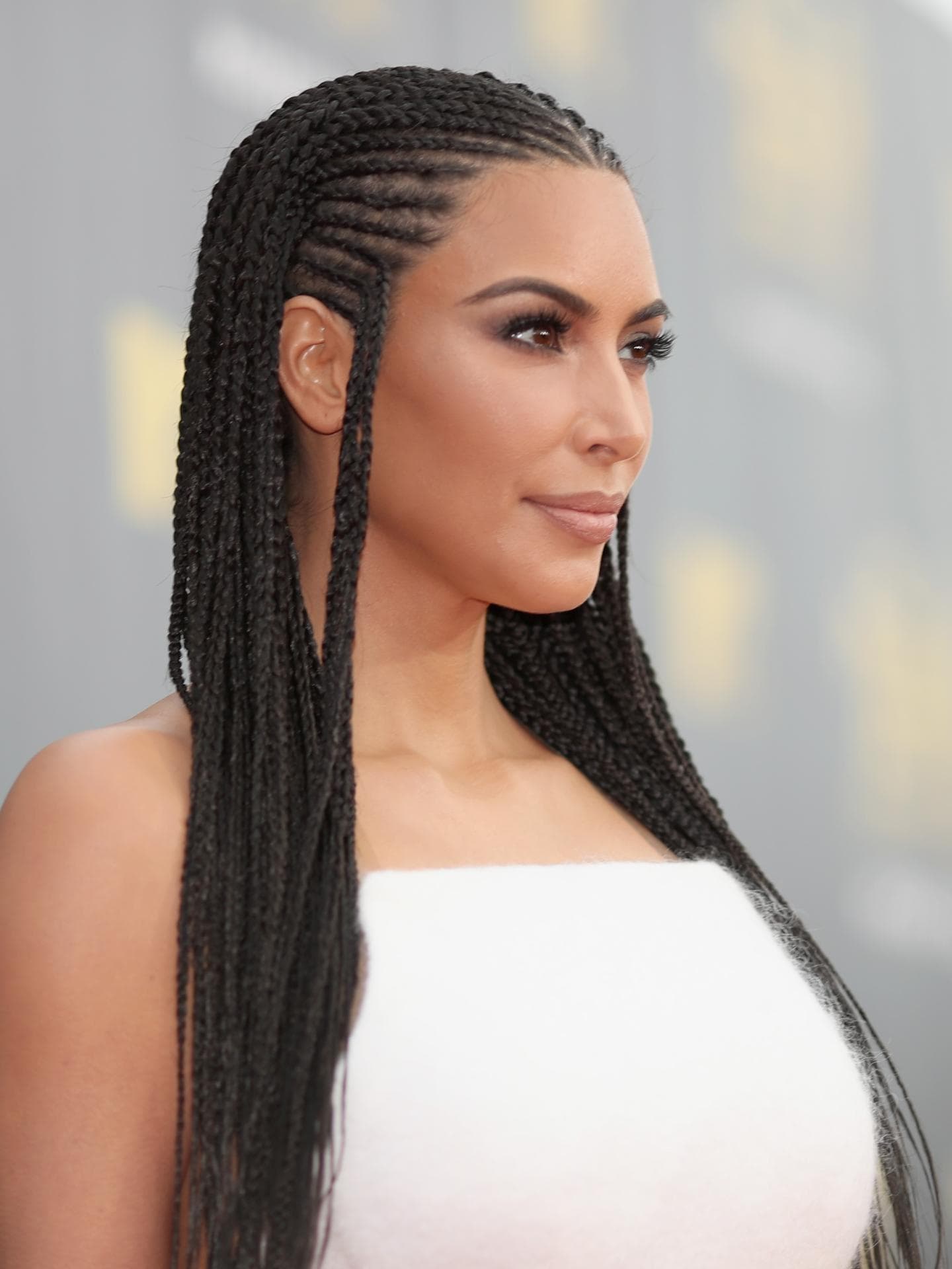 Kim Kardashian Flechtfrisur
