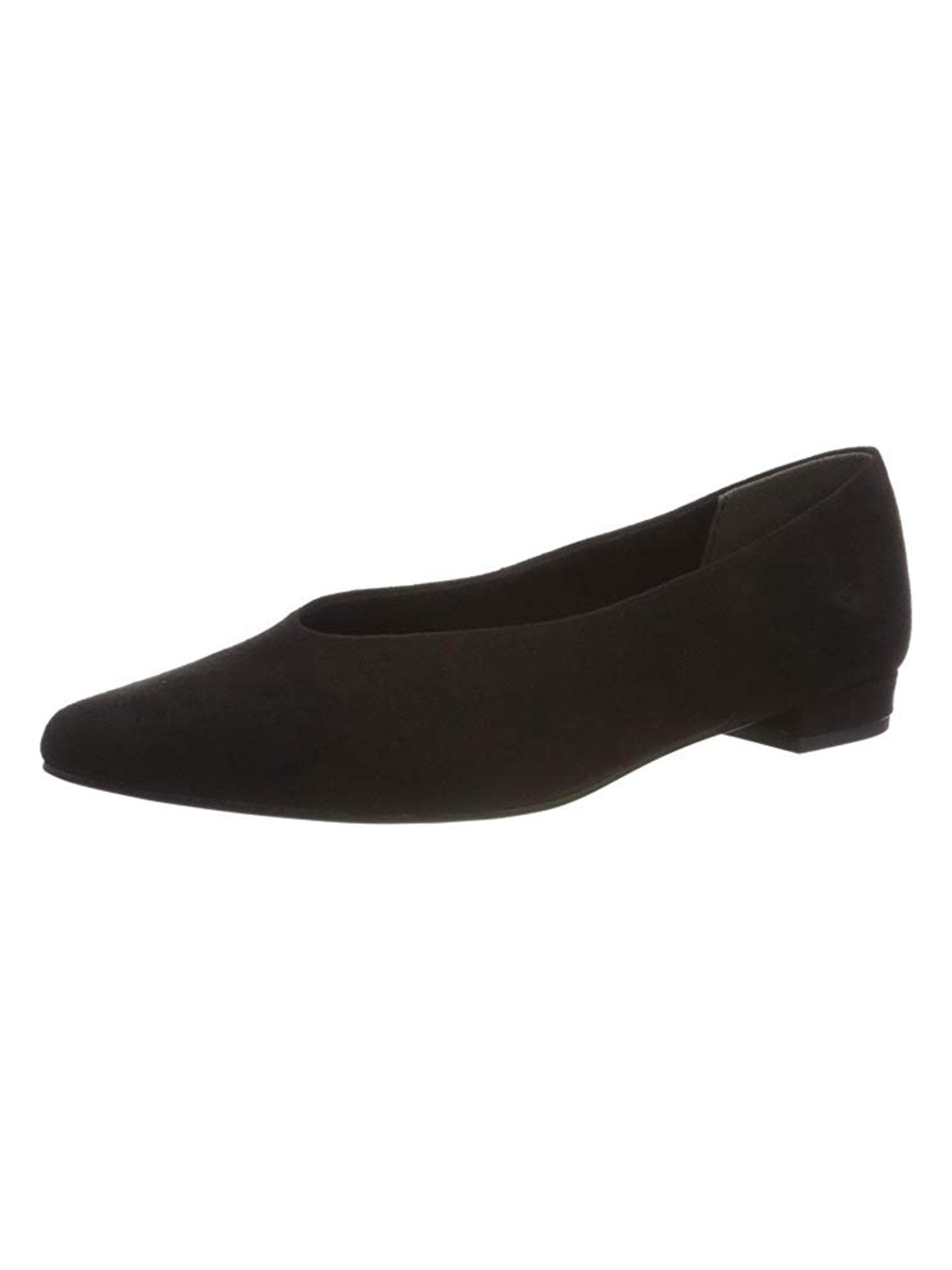 Schwarze Ballerinas mit Spitze