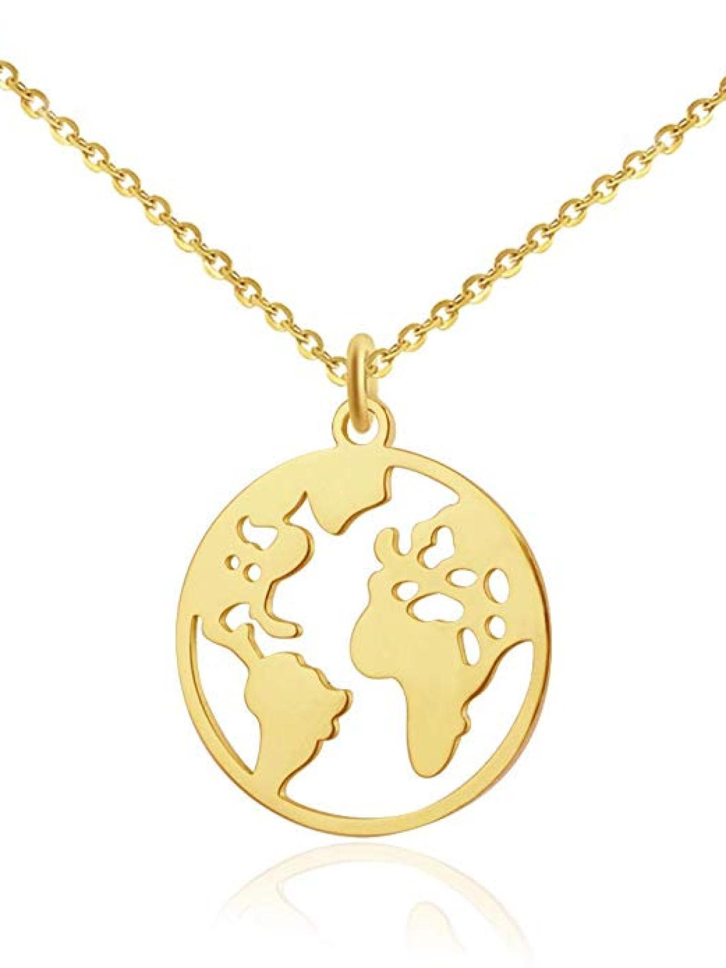 Kette mit Anhänger Welt