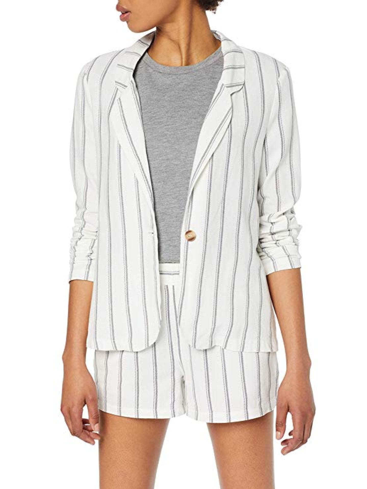 Leinenblazer mit Streifen