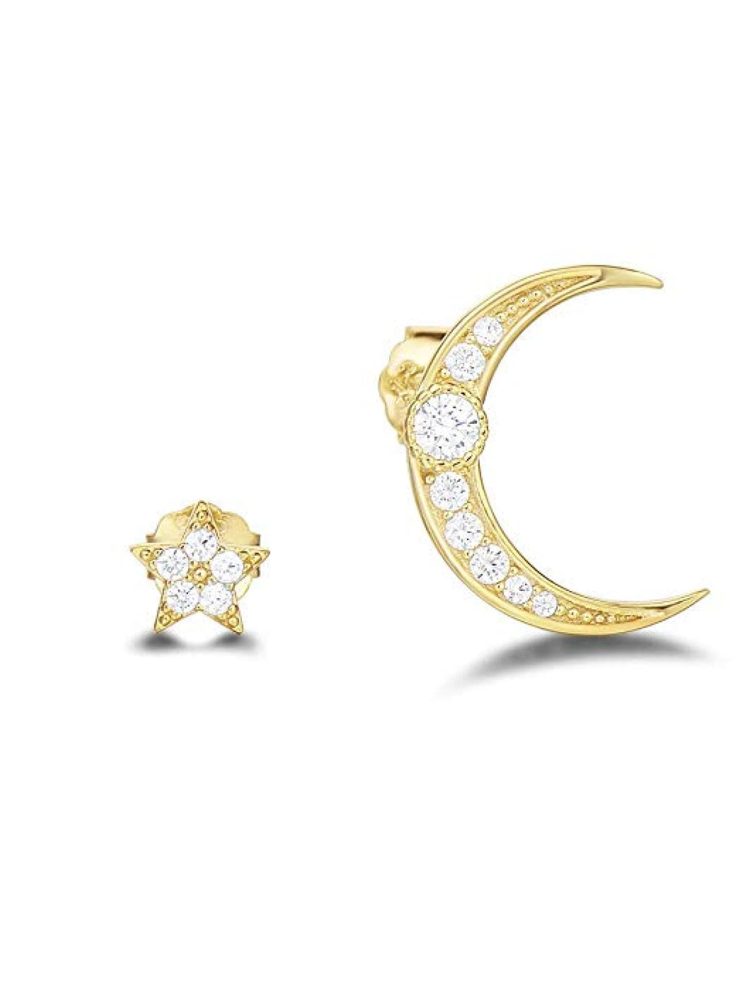 Ohrringe mit Stern und Mond