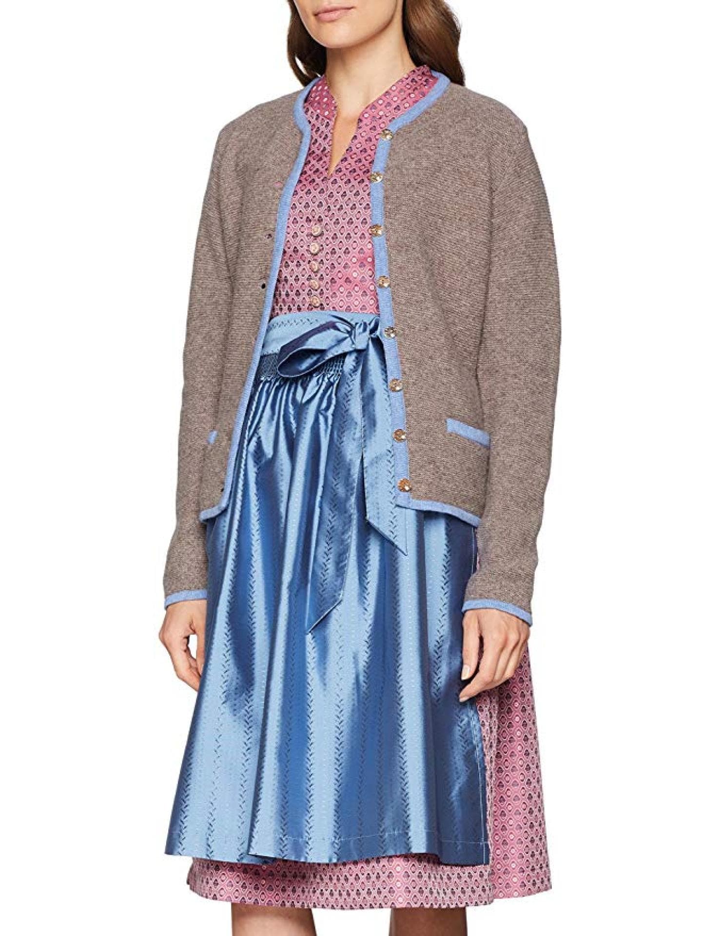 Trachtenjacke mit blau abgesetzten Bündchen