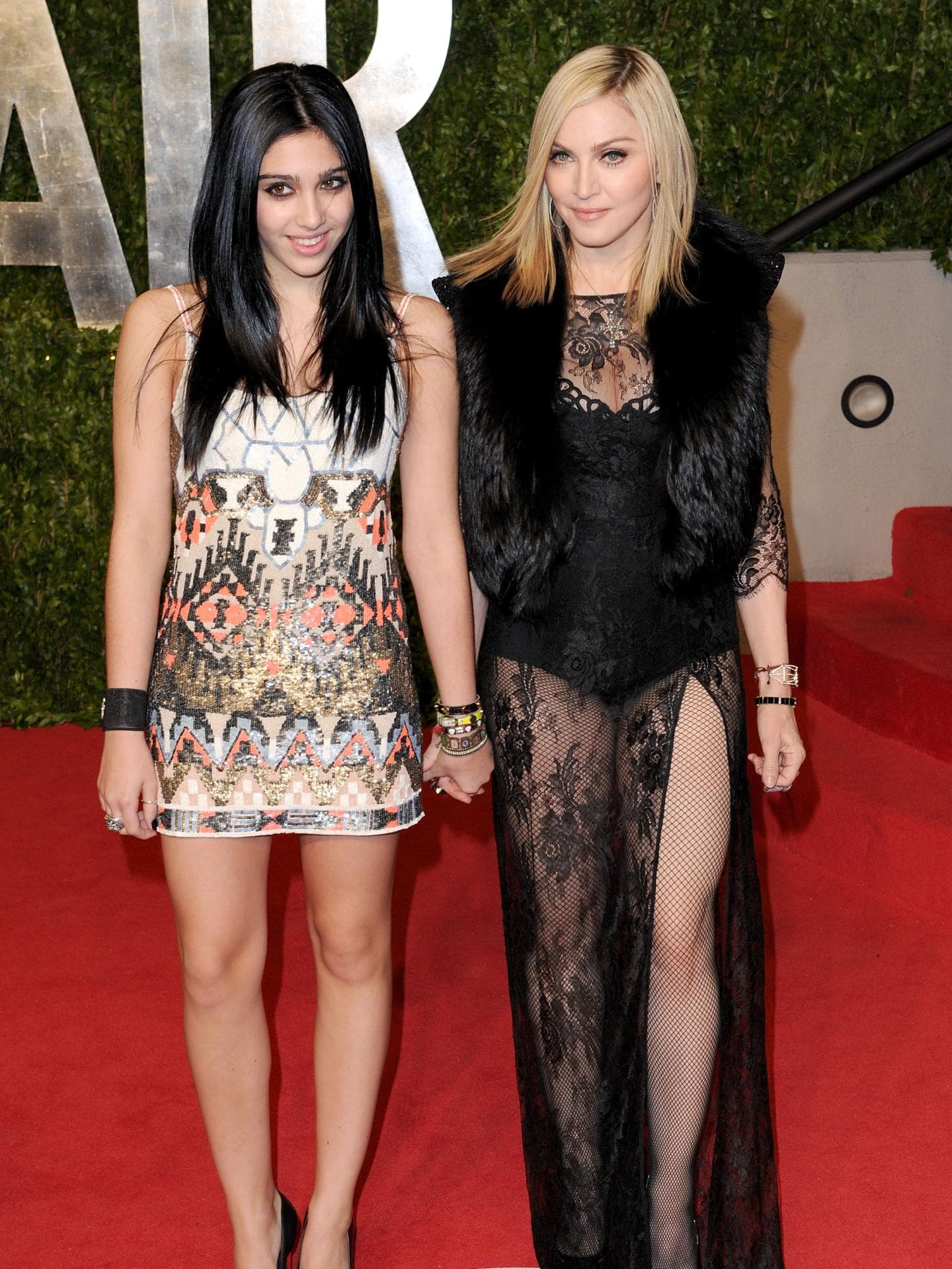 Madonna und Tochter Lourdes auf dem roten Teppich einer Oscar Party