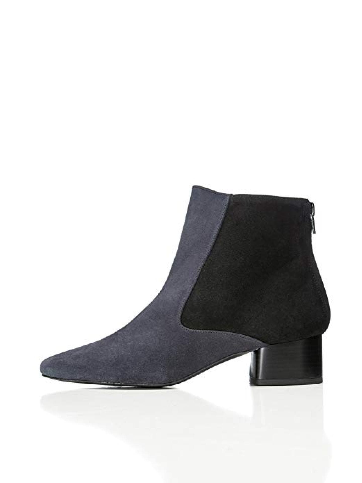 Damen Ankle Boots aus Velours-Kunstleder