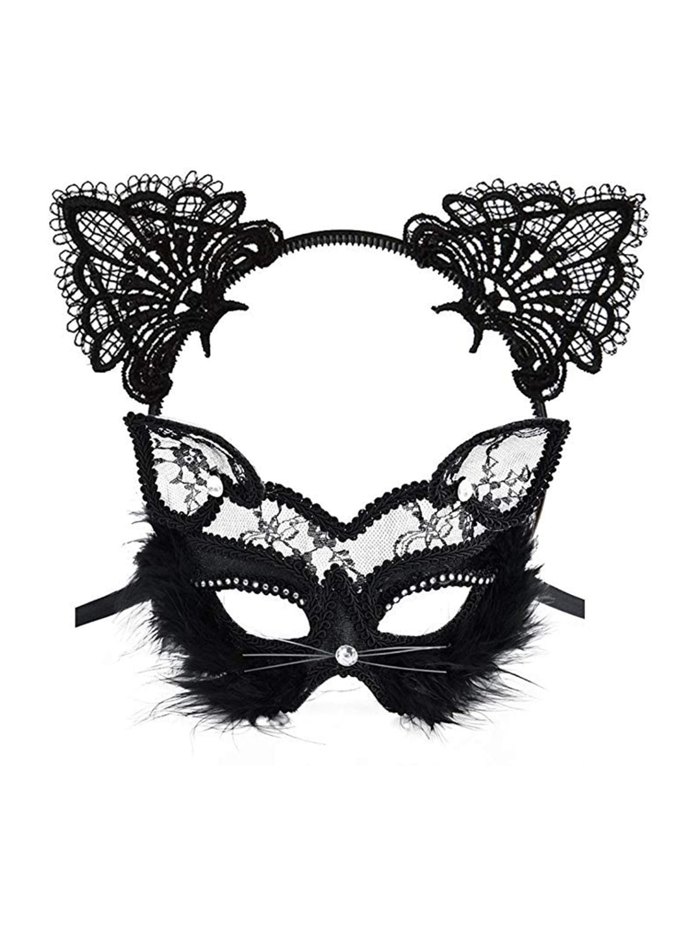Katzen-Gesichtsmaske mit Ohren
