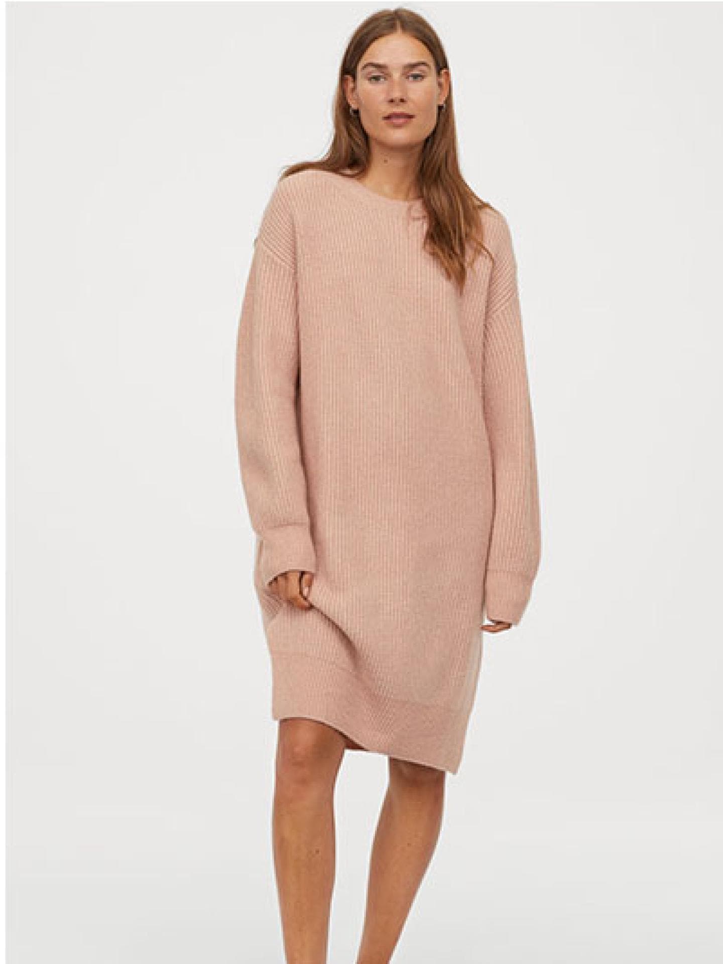 strickkleid rosa