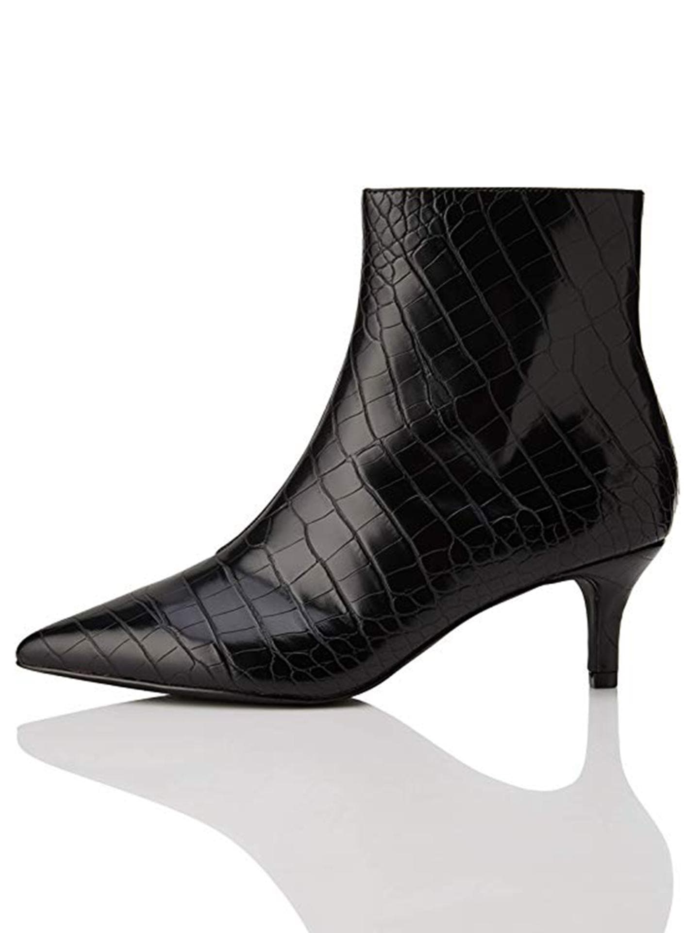 Spitze Kitten Heel Stiefelette, Spitze Kitten Heel Stiefelette,