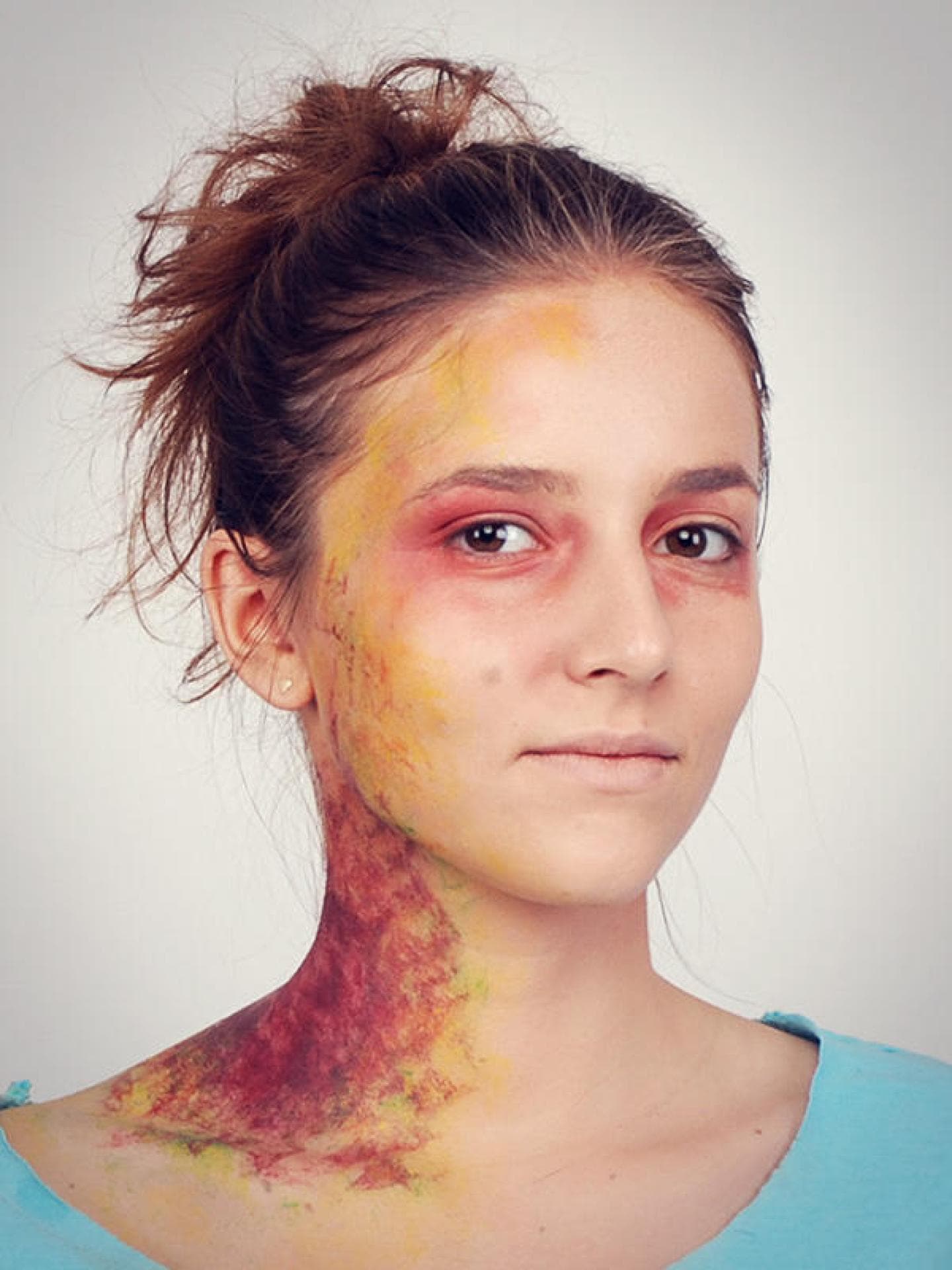 Zombie schminken Step 2